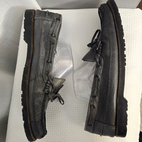 Barclay Leather Loafers Boat Shoe Eyelet Lace Slip On Casual Portugal - Picture 6 of 9